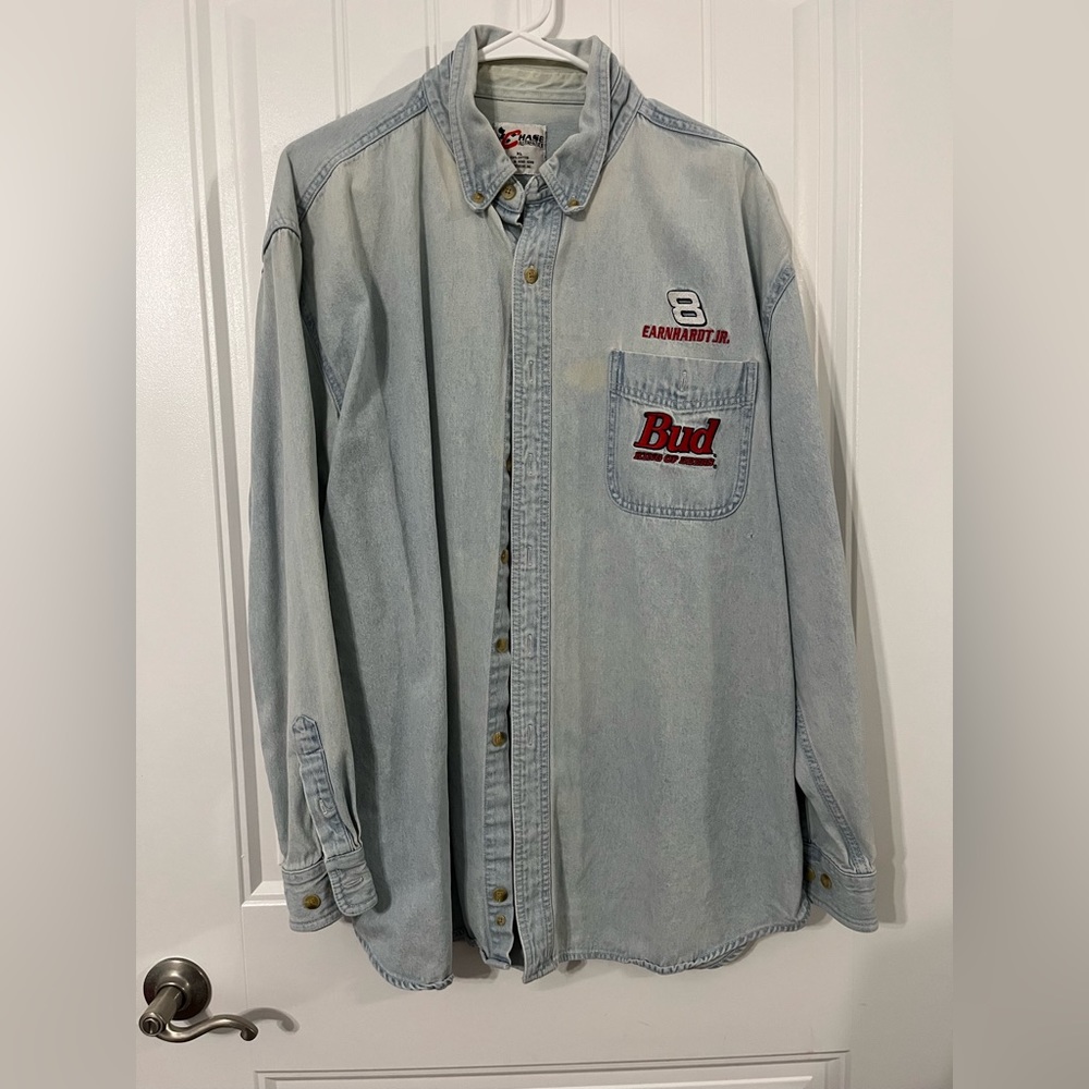 Chase Authentics Team Dale Earnhardt Jr Button Up Shirt XL